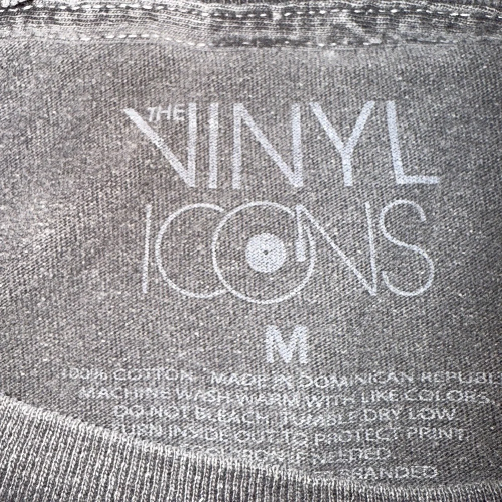 Vinyl Icons Def Leapord Gray Band Tee - M - Picture 3 of 4